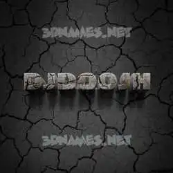 djdoojh in Cracked Stone style - 3D name wallpaper