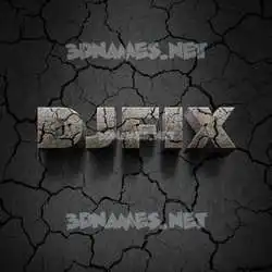 djfix in Cracked Stone style - 3D name wallpaper