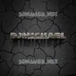 djmichael in Cracked Stone style - 3D name wallpaper