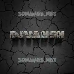 djvansh in Cracked Stone style - 3D name wallpaper