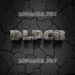 dlpcb in Cracked Stone style - 3D name wallpaper