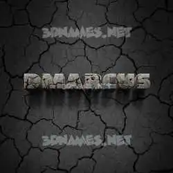 dmarcus in Cracked Stone style - 3D name wallpaper