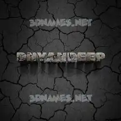 dnyandeep in Cracked Stone style - 3D name wallpaper