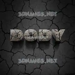 dody in Cracked Stone style - 3D name wallpaper