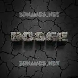 dogge in Cracked Stone style - 3D name wallpaper
