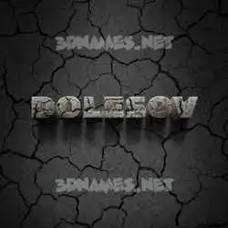 dolesov in Cracked Stone style - 3D name wallpaper