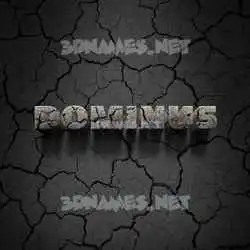 dominus in Cracked Stone style - 3D name wallpaper