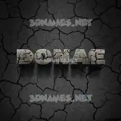 donae in Cracked Stone style - 3D name wallpaper