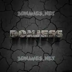 donjess in Cracked Stone style - 3D name wallpaper
