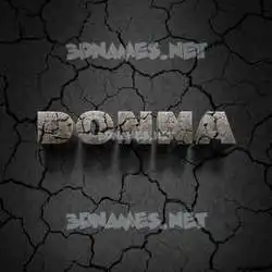 donna in Cracked Stone style - 3D name wallpaper