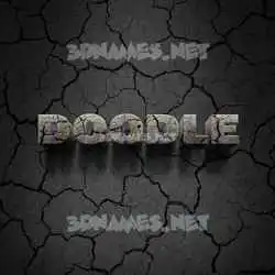 doodle in Cracked Stone style - 3D name wallpaper