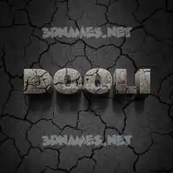 dooli in Cracked Stone style - 3D name wallpaper