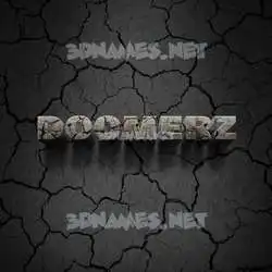 doomerz in Cracked Stone style - 3D name wallpaper