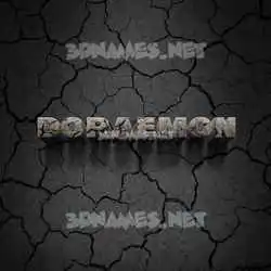 doraemon in Cracked Stone style - 3D name wallpaper