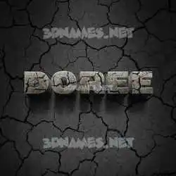 doree in Cracked Stone style - 3D name wallpaper