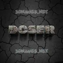 doser in Cracked Stone style - 3D name wallpaper