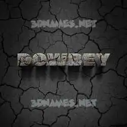 dowbey in Cracked Stone style - 3D name wallpaper