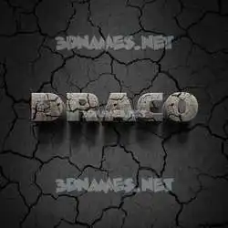 draco in Cracked Stone style - 3D name wallpaper