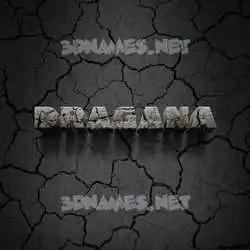 dragana in Cracked Stone style - 3D name wallpaper
