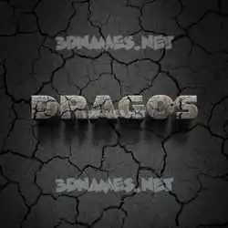 dragos in Cracked Stone style - 3D name wallpaper