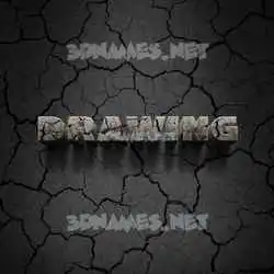 drawing in Cracked Stone style - 3D name wallpaper