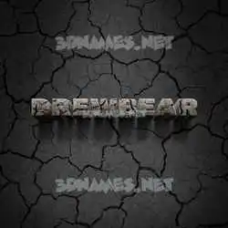 drewbear in Cracked Stone style - 3D name wallpaper