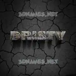 dristy in Cracked Stone style - 3D name wallpaper