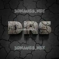 drs in Cracked Stone style - 3D name wallpaper