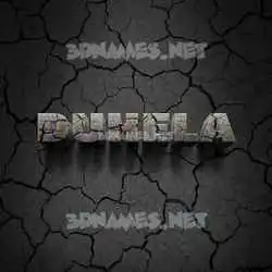 duhela in Cracked Stone style - 3D name wallpaper