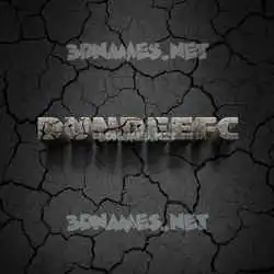 dundeefc in Cracked Stone style - 3D name wallpaper