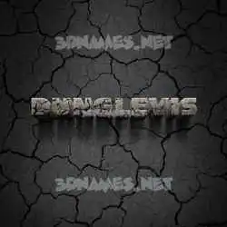 dunglevis in Cracked Stone style - 3D name wallpaper