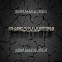 dushyanth in Cracked Stone style - 3D name wallpaper