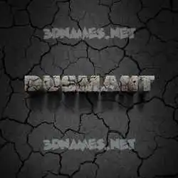 dusmant in Cracked Stone style - 3D name wallpaper