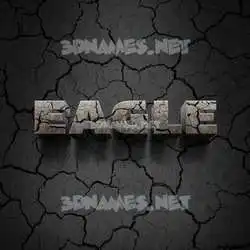 eagle in Cracked Stone style - 3D name wallpaper
