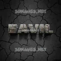 eavil in Cracked Stone style - 3D name wallpaper