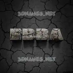 ebba in Cracked Stone style - 3D name wallpaper