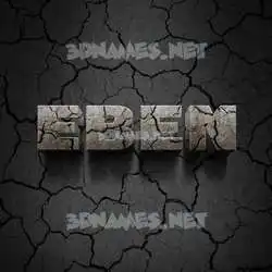 eben in Cracked Stone style - 3D name wallpaper
