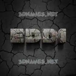 eddi in Cracked Stone style - 3D name wallpaper
