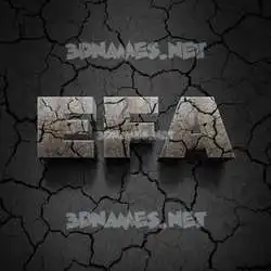 efa in Cracked Stone style - 3D name wallpaper