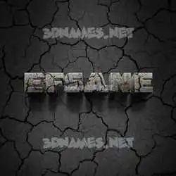 efsane in Cracked Stone style - 3D name wallpaper