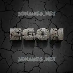 egon in Cracked Stone style - 3D name wallpaper