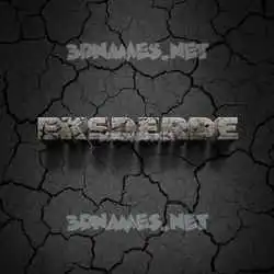 eksderde in Cracked Stone style - 3D name wallpaper