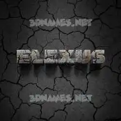elexus in Cracked Stone style - 3D name wallpaper