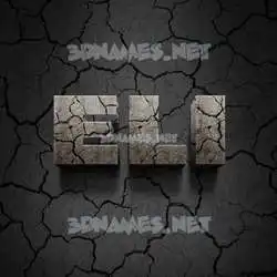 eli in Cracked Stone style - 3D name wallpaper