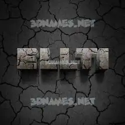 ellti in Cracked Stone style - 3D name wallpaper