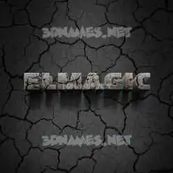 elmagic in Cracked Stone style - 3D name wallpaper