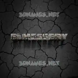 elmessery in Cracked Stone style - 3D name wallpaper