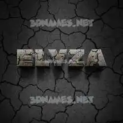 elyza in Cracked Stone style - 3D name wallpaper
