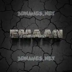 emaan in Cracked Stone style - 3D name wallpaper