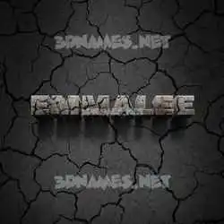 emmalee in Cracked Stone style - 3D name wallpaper